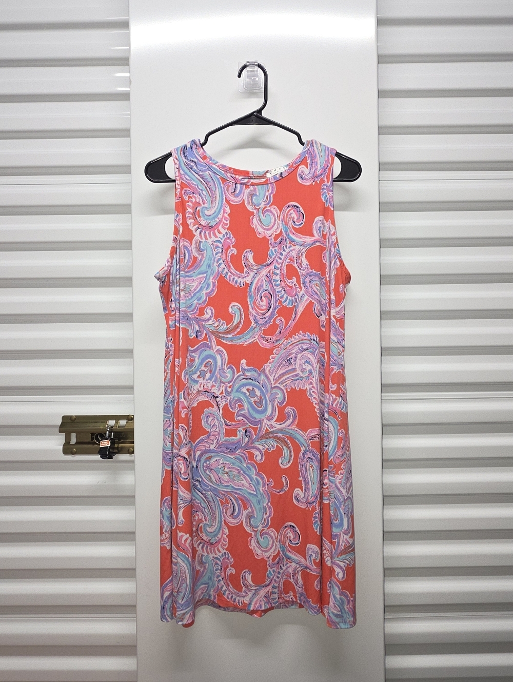 Chaus Paisley Mini Dress Multicolor Sleeveless Resortwear Women XL